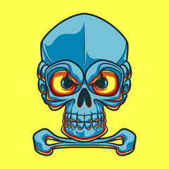 Skull Head mascot great illustration for your branding business