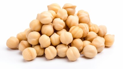 Chickpeas isolated on white background