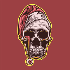 Skull Head mascot great illustration for your branding business