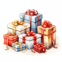 Obraz premium gift boxes isolated on white