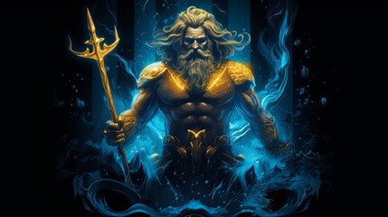 Neptune: The Roman God of the Sea and the golden trident
