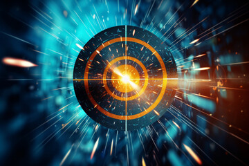 Arrow in the center of the target, Right on target on the first try, Advertising, marketing and targeting, Research, data analysis, and insights, High effectiveness, aesthetic look