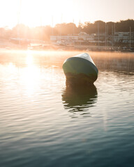 Fototapeta na wymiar Beautiful morning light on a boating lake