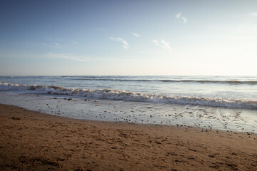 Fototapeta na wymiar A beautiful sandy beach scene