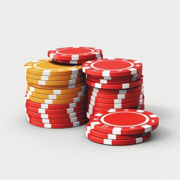 AI generated illustration of a set of casino chips