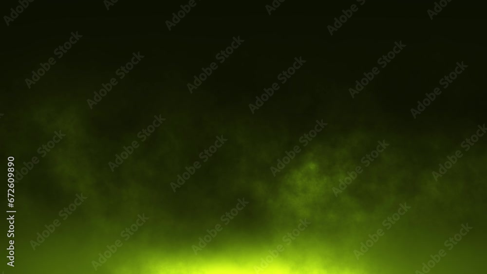 Wall mural abstract green clouds background animation, 4k seamless loop