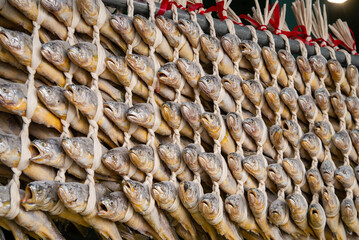 Korea fish food dried yellow corvina
