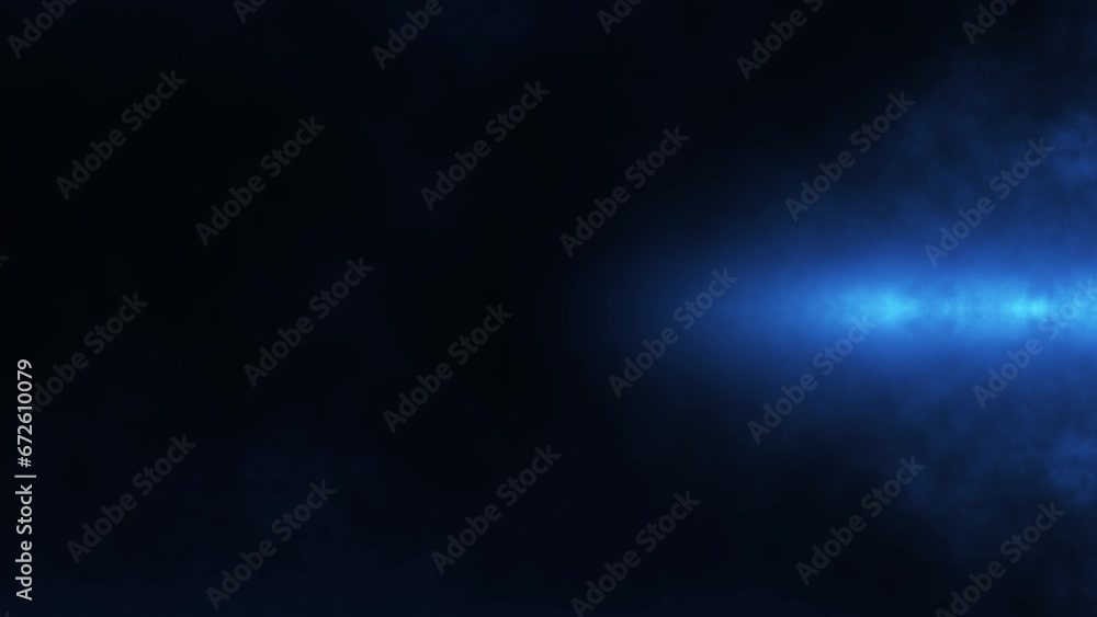 Wall mural abstract blue energy clouds background animation, 4k seamless loop