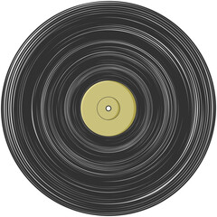 vinyl music record without background
