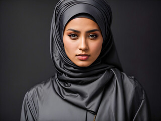 beautiful glamour muslim lady dressed stylish clothes