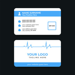 Modern medical doctor business card design for clinic hospital	
