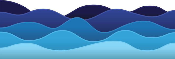 paper cut wave design frame 