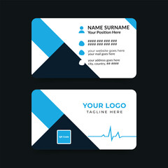 Healthcare doctor professional visiting business card template	
