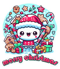 christmas card with santa