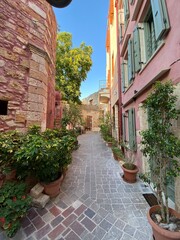 street in the old town Greece Chania