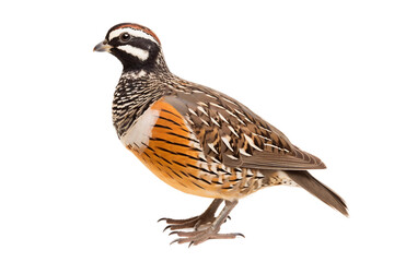 Feathered Elegance Northern Bobwhite Isolated on transparent background