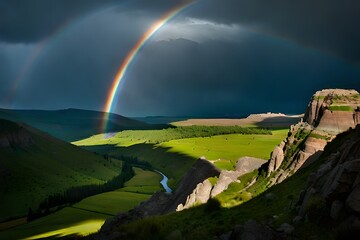 rainbow over the mountains