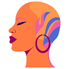 Diverse Strong Woman Bold Illustration