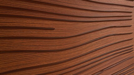 Obraz premium Abstract wooden background featuring a pattern of wavy lines, AI-generated.