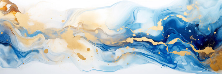 ABSTRACT TEXTURE MARBLE OF BLUE PAINTS WITH GOLD. legal AI