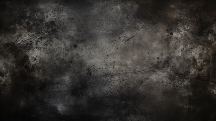 DUST AND SCRATCHES, GRUNGE BLACK ABSTRACT BACKGROUND, HORIZONTAL IMAGE. legal AI
 - obrazy, fototapety, plakaty