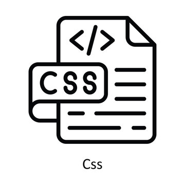 Css vector  outline Design illustration. Symbol on White background EPS 10 File