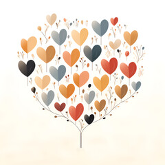 Waterrcolor illustration of love