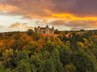Obraz premium Castle in Wisnicz, the largest castle in Lesser Poland after Wawel, Poland.