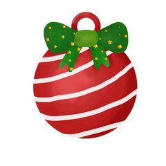 christmas ball with bow