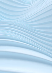 Wave band surface abstract background. 
3D illustration.