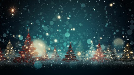 AI generated illustration of a Christmas background featuring an array of traditional decorations