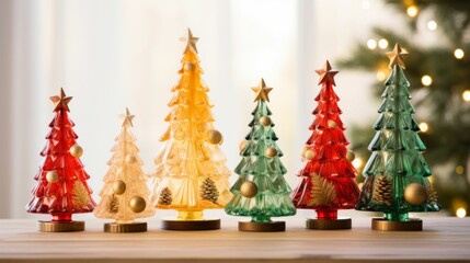 AI generated illustration of a Christmas background featuring an array of traditional decorations