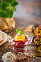 Ice cream dessert in the bowl