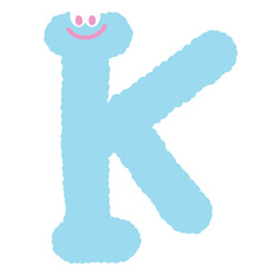 Fluffy cute A to Z alphabet designs for brand logo, business logo, company logo, cartoon character, comic, emotion icon, expression set, happy font, typography, fabric print, social media post