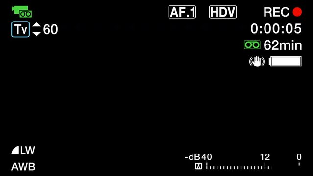 Retro HDV Camcorder Recording Screen On Alpha