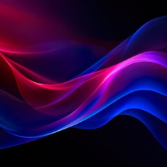 Dark blue violet purple magenta pink burgundy red abstract background. Banner. Color gradient, ombre. Wave, fluid. Bright light wavy line, spot. - Generative AI