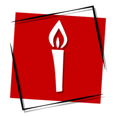 candle icon on white background, vector illustration.