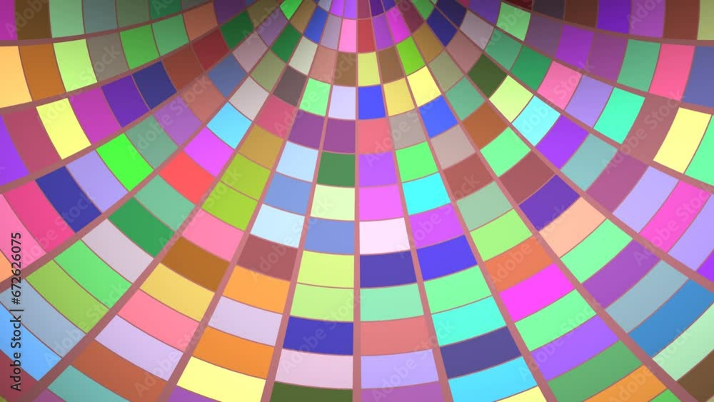 Poster abstract colorful square pattern animation with color variation