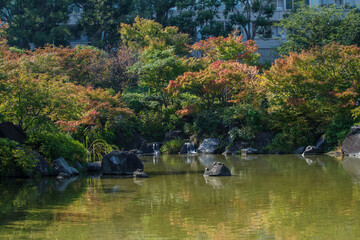 東京赤坂にある東京ミッドタウンの紅葉