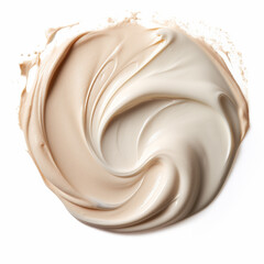 Cream texture on a white background