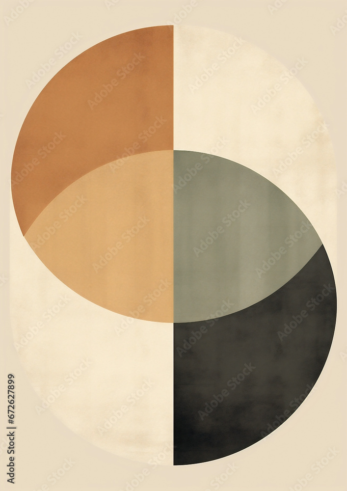 Poster circle pattern design style art background shape modern print illustration abstract geometric