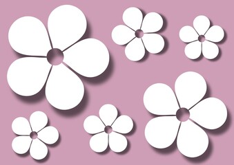 Flower icon set. Collection of minimalist flowers. illustration with flowers 