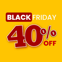 black friday sale poster 40percent off