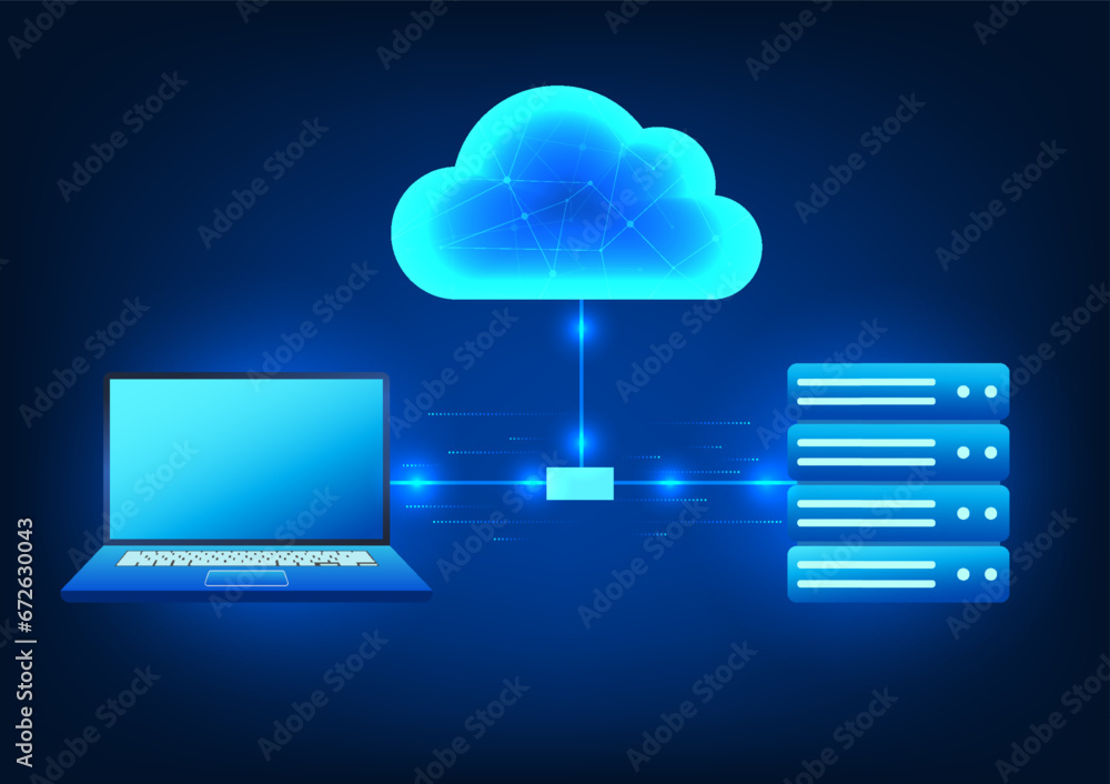 Poster cloud technology that connects computers and servers it means transferring important data to a syste