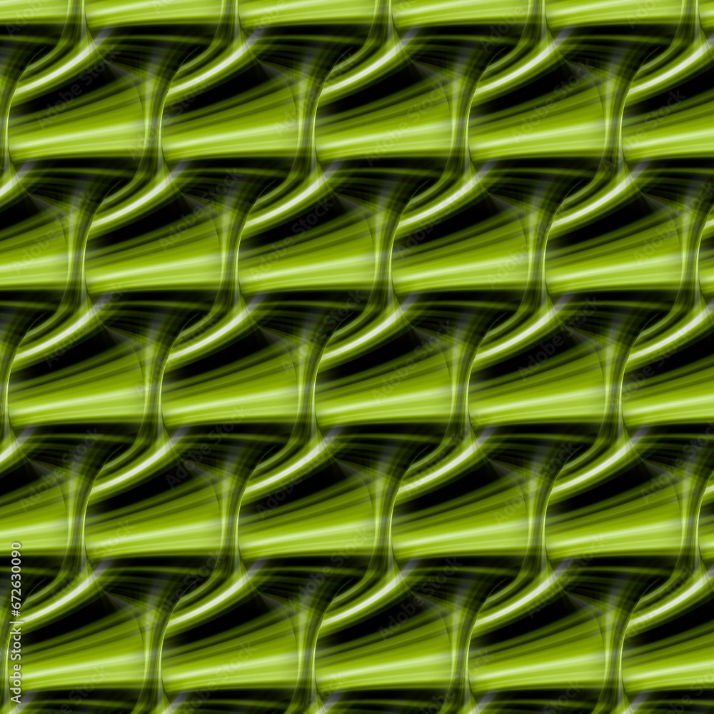 Aufkleber repeating tessellation in lime green patterns on a black background