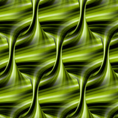 lime green patterns on a black background