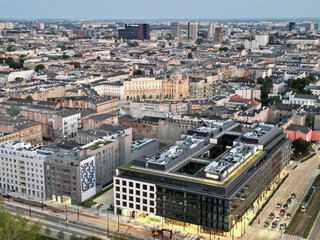 Fototapeta premium city aerial view Lodz