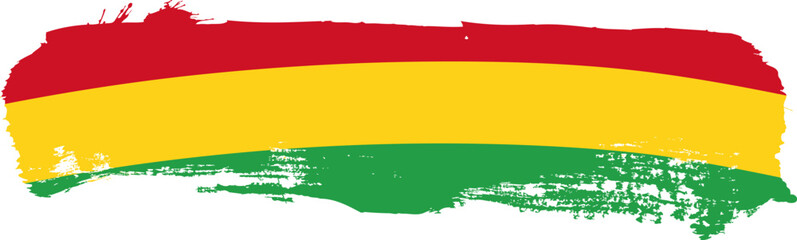 Guinea flag brush shape, vector illustration