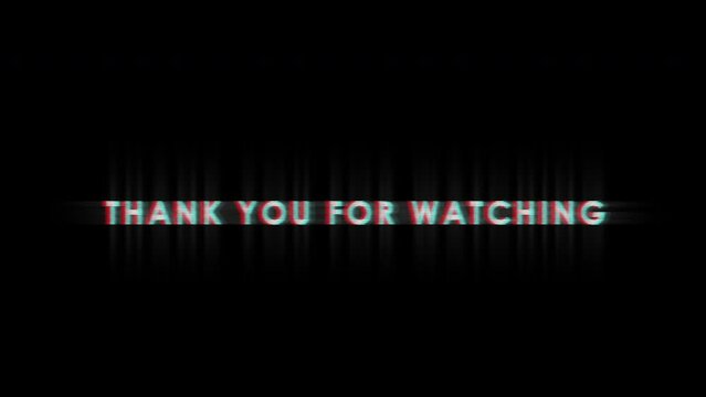 Thank you for Watching Text Animation on a White background. High-quality 4K footage.