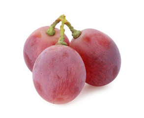 Tasty ripe red grapes isolated on white